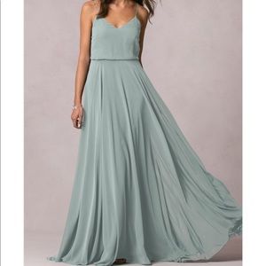 Jenny Yoo Inesse dress in Morning Mist
